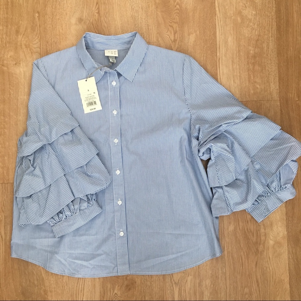 A New Day from Target blue/white button down